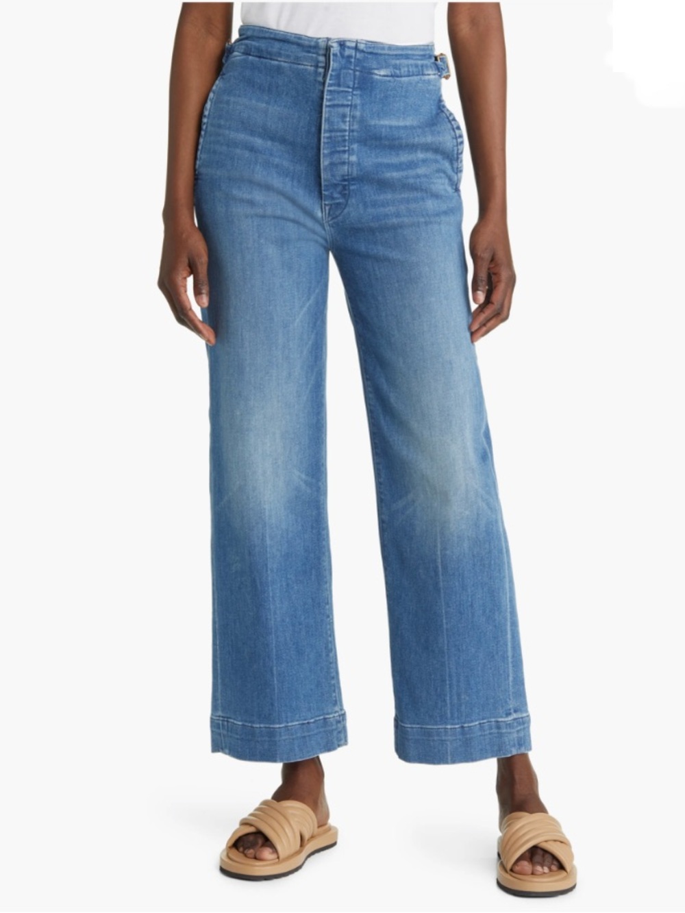 Mother The Cinch Greaser High Waist Wide Leg Jeans Size 28